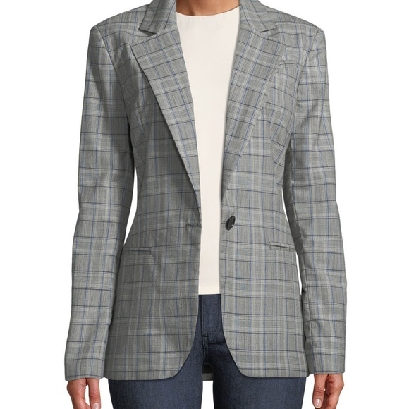 Milly Jackets & Blazers - MILLY Boyfriend Blazer Plaid Wool Italian Check